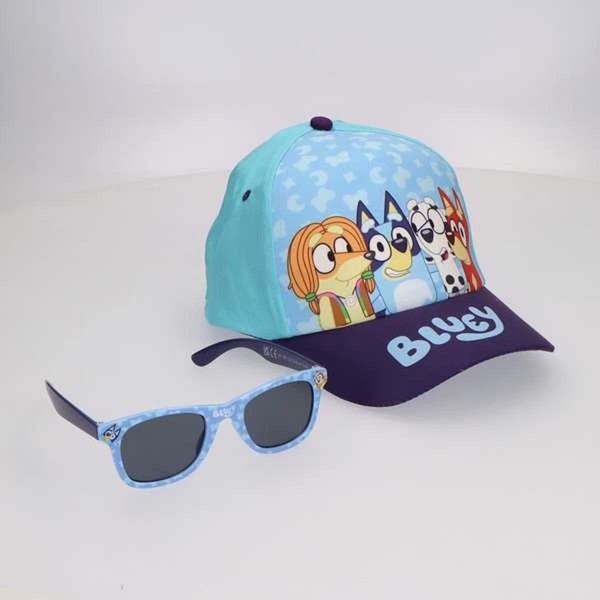 Kepurės ir akinių nuo saulės komplektas Bluey 53 cm